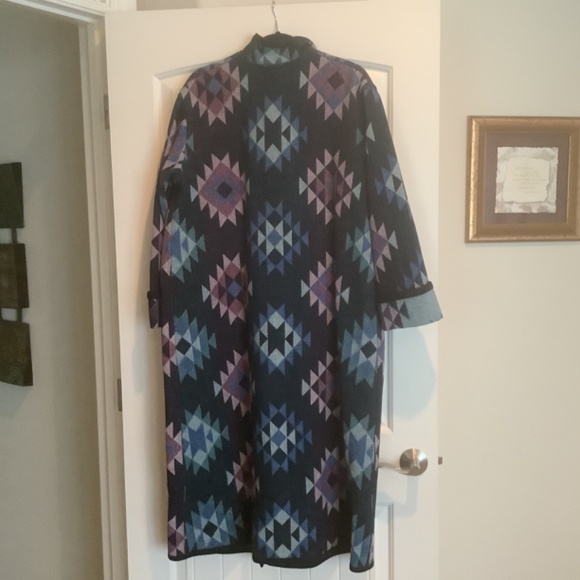 Reversible Wool Southwestern Coat - Picture 4 of 8